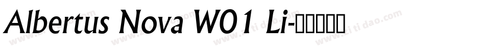 Albertus Nova W01 Li字体转换